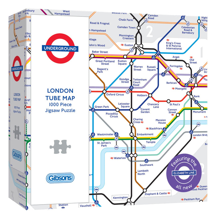 Gibsons TFL London Underground Map Jigsaw Puzzle (1000 Pieces