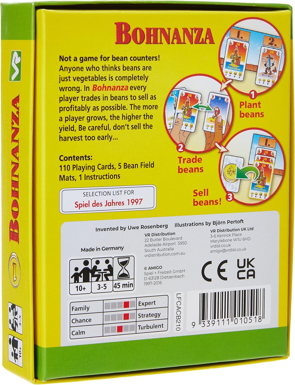 Bohnanza Original | Family Card Game | 3-5 Players | Ages 10 to Adult