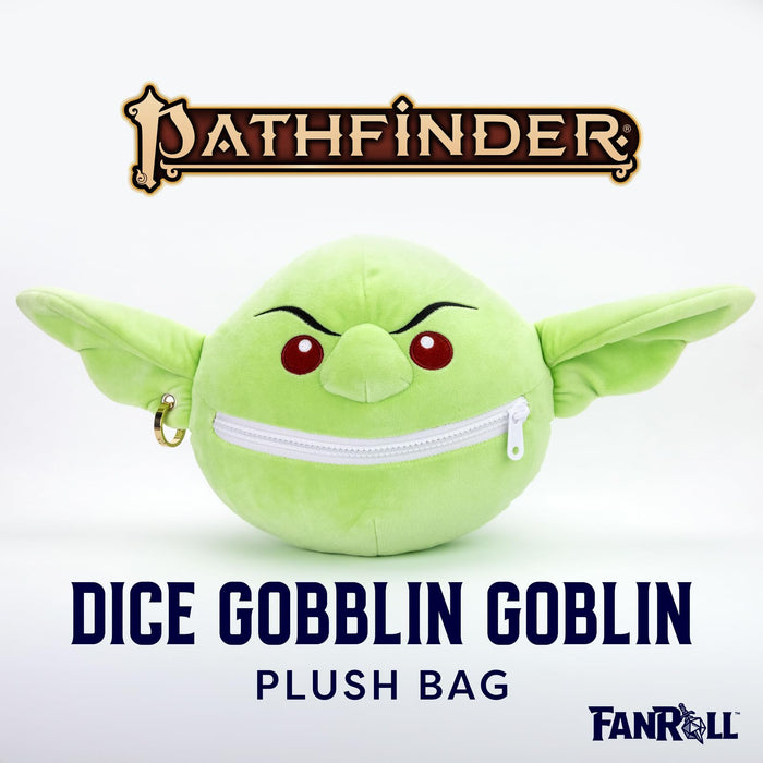 Metallic Dice Games FanRoll Pathfinder Dice Goblin Plush Bag