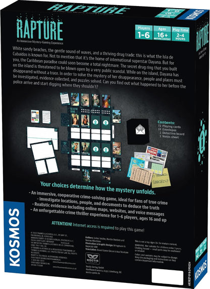 Thames & Kosmos Masters of Crime: Rapture | Murder Mystery Game | Pop Star | Who-Dun-It | Co-op Game | 1+ Players | Ages 16+