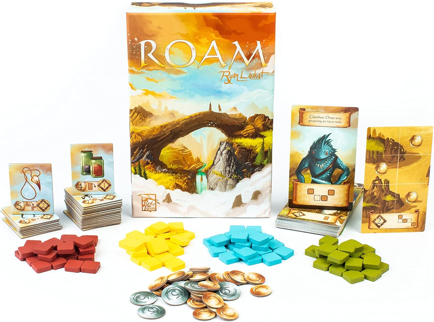 Red Raven Games, Roam - Strategy Roleplaying Game - for 2 to 4 Players, Ages 14+