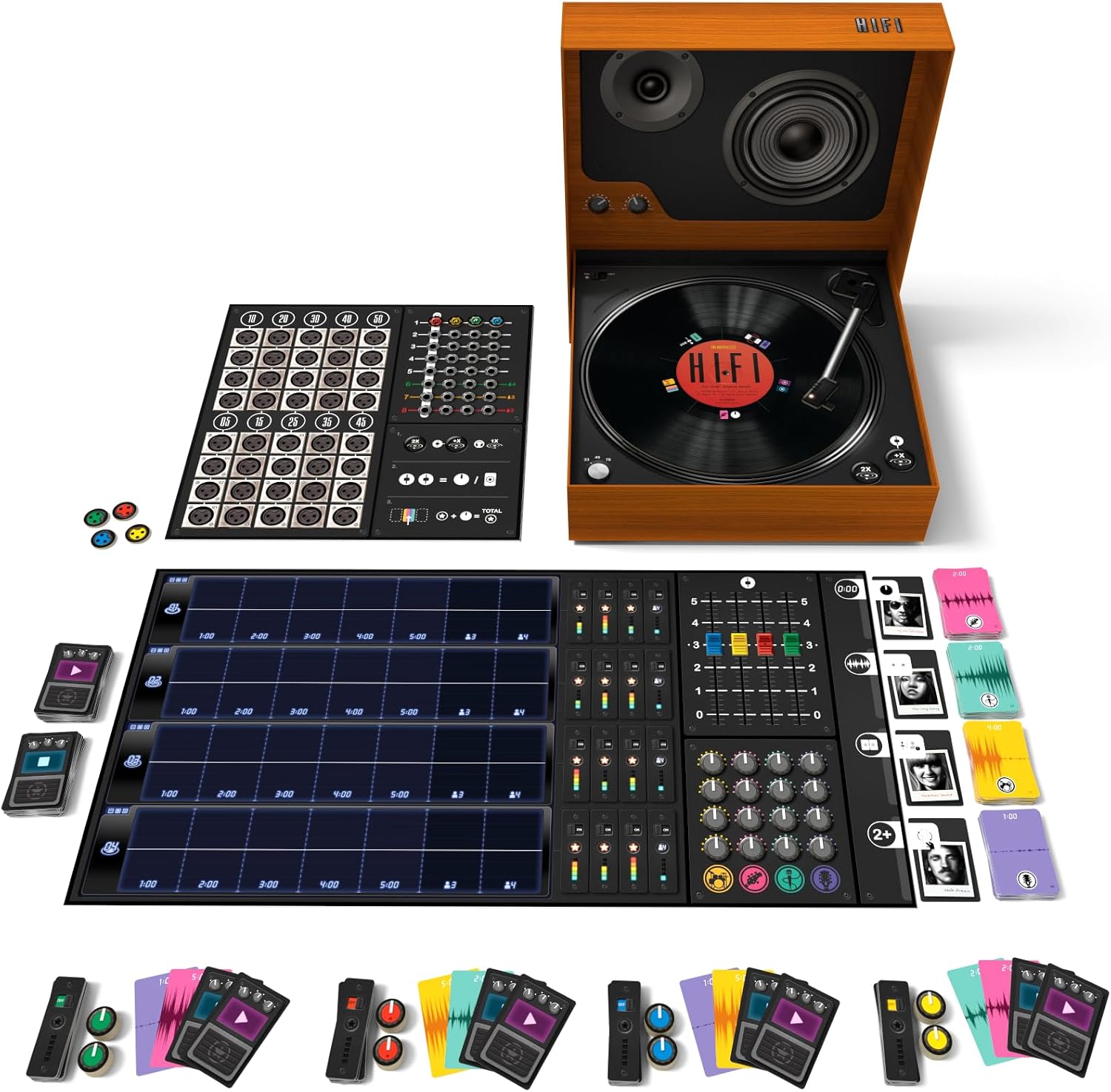 HiFi by Smirk & Dagger – Innovative Board Game with Rotating Action Selector – Mix Tracks and Complete Objectives – Visually Stunning Puzzle Game – Ages 14+, 2 to 4 Players & 45 to 70 Min Playtime
