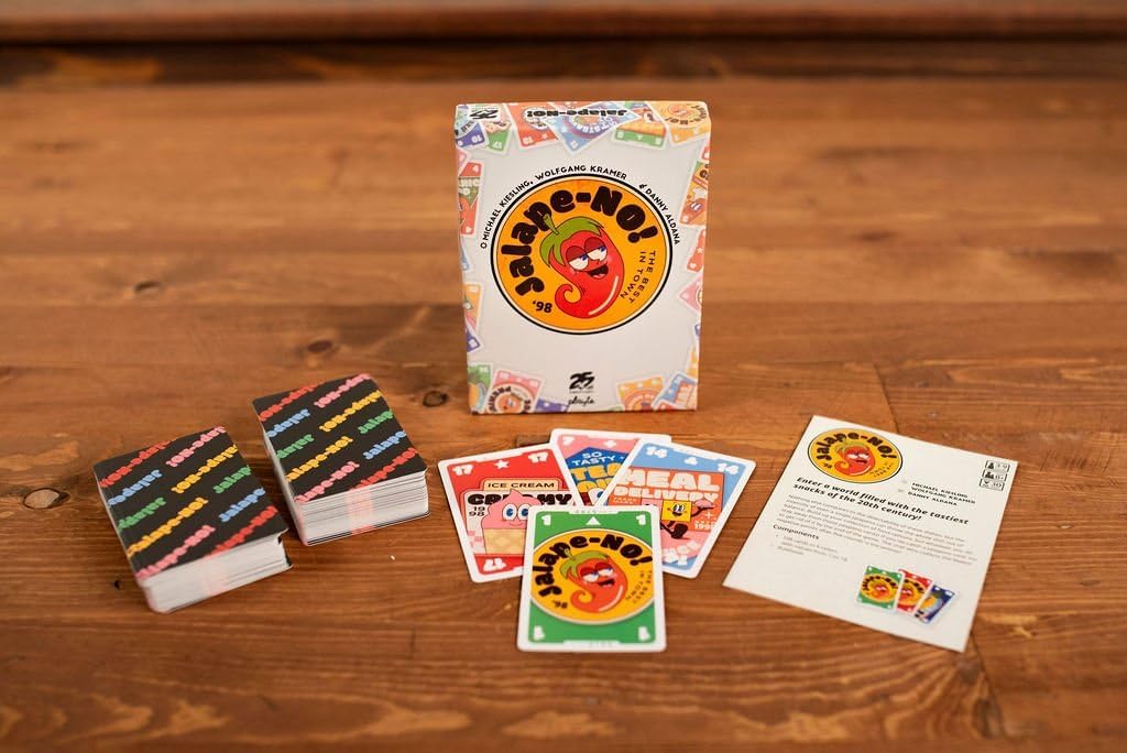 Jalape-NO!, classic trick taking card game for 3 to 9 players. Don’t eat the jalapeno! - 25th Century Games