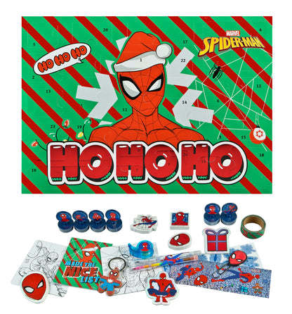 SPAN8027 - Calendario dell'Avvento per bambini, motivo: Spiderman, multicolore