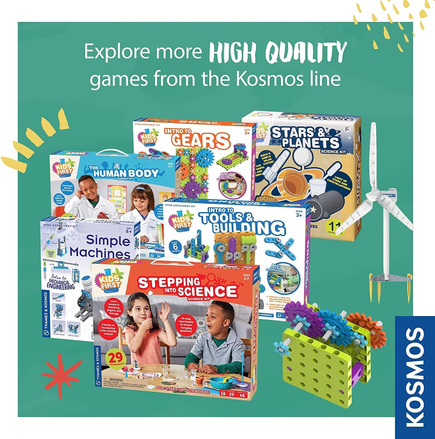 Thames & Kosmos Solar-Powered Rovers, Kids Science Kit, Learning Resources About Solar Power, STEM Toys for Science Experiments, Age 8+
