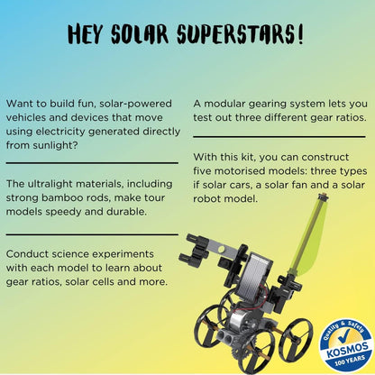 Thames & Kosmos Solar-Powered Rovers, Kids Science Kit, Learning Resources About Solar Power, STEM Toys for Science Experiments, Age 8+
