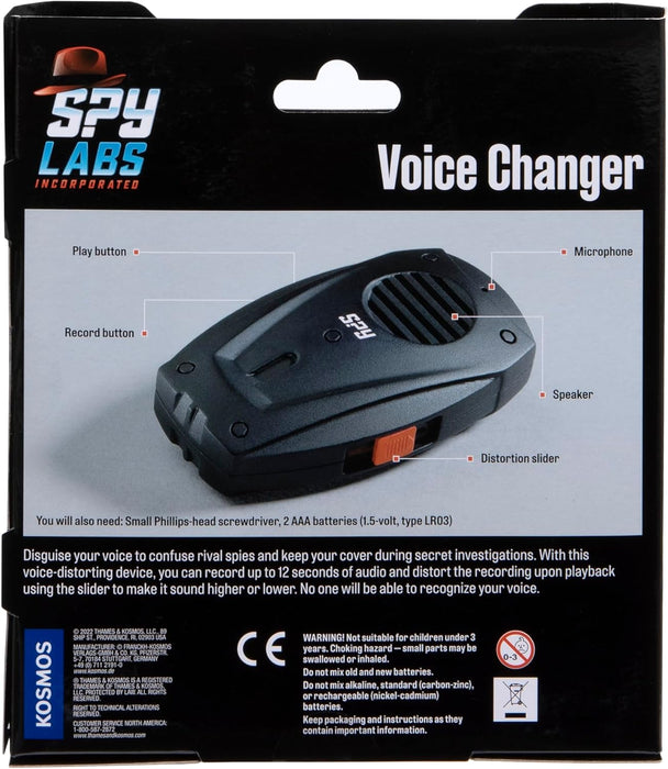 Thames & Kosmos Spy Labs Voice Changer, Detective Toy for Disguising Your Voice, Records Up to 12 Seconds, Spy Toys, Age 8+