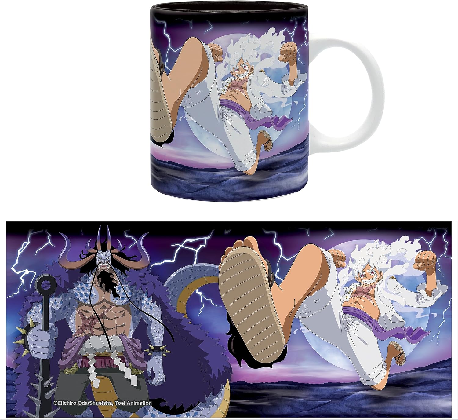 ABYSTYLE One Piece Luffy vs Kaidou Ceramic Novelty Coffee & Tea 320ml / 11oz Mug