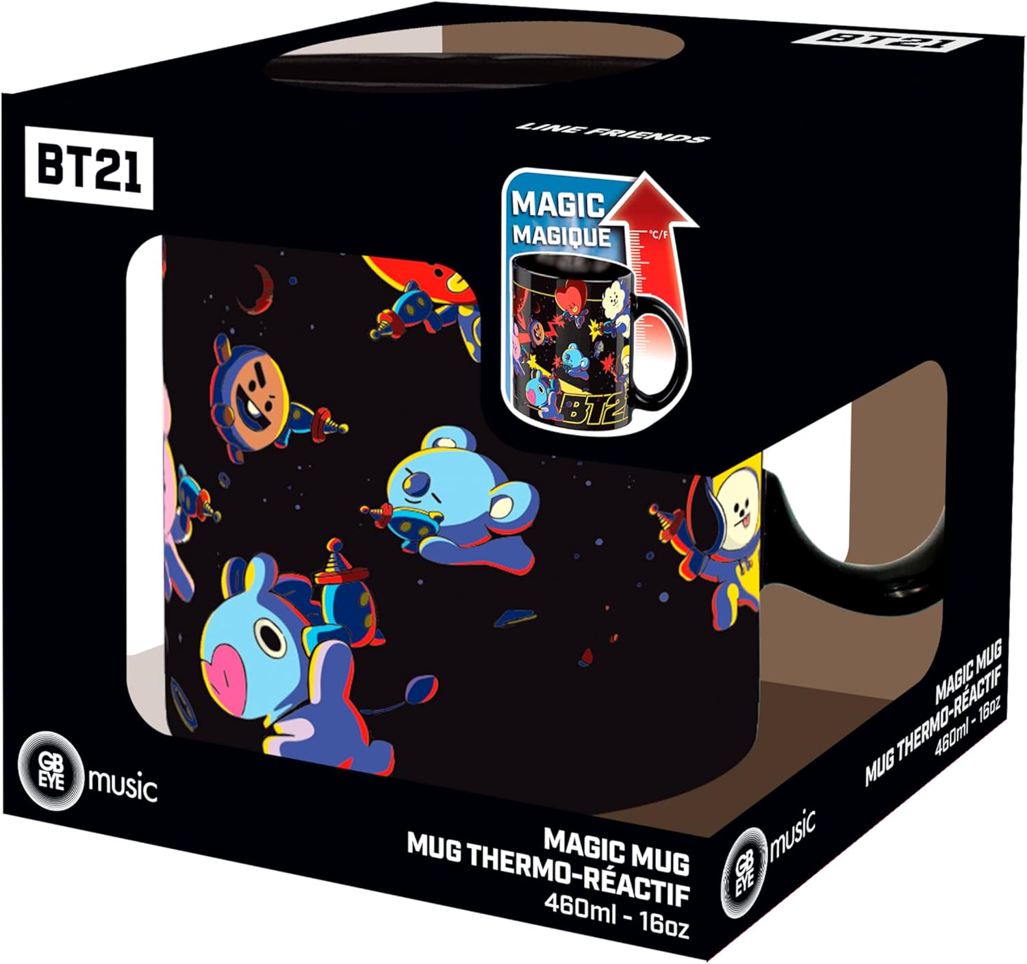 GB eye BT21 Space 460ml Heat Change Mug