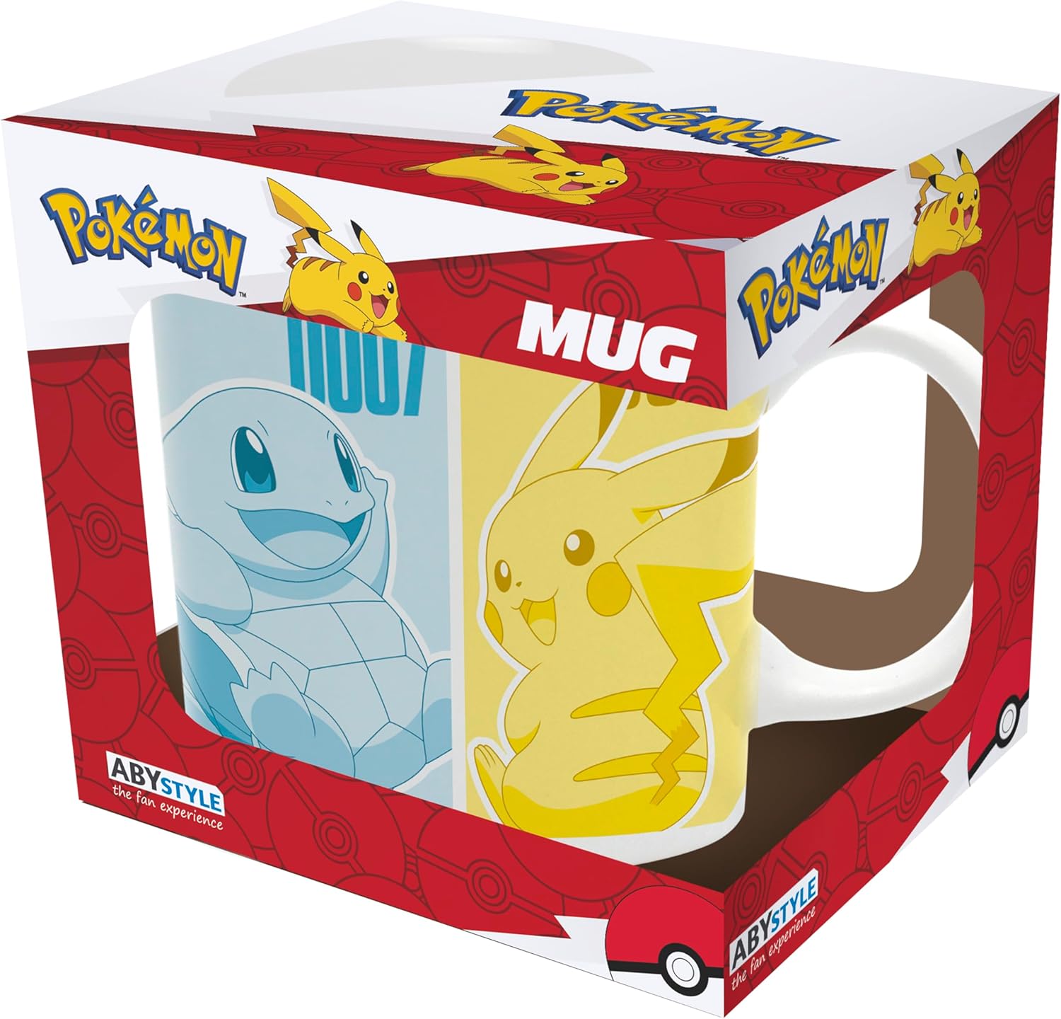 ABYSTYLE Pokémon Pikachu & Kanto Starters Ceramic Novelty Coffee & Tea 320ml / 11oz Mug