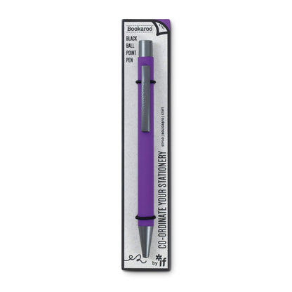 IF Bookaroo Pen, soft touch, colour coated pen with black ink - PURPLE