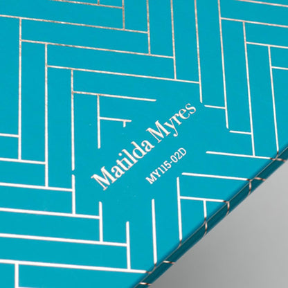 Matilda Myres 2025 Diary | Day a Page A5 Diary | Rose Gold Wirobound | January to December Planner | Hardback Covers with Rose Gold Detail | Herringbone Design | Teal Teal 2025