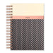 Matilda Myres 2025 Diary | A5 Day a Page Diary | Rose Gold Wirobound | January to December Planner | Hardback Covers with Rose Gold Detail | Herringbone Design | Black Black 2025