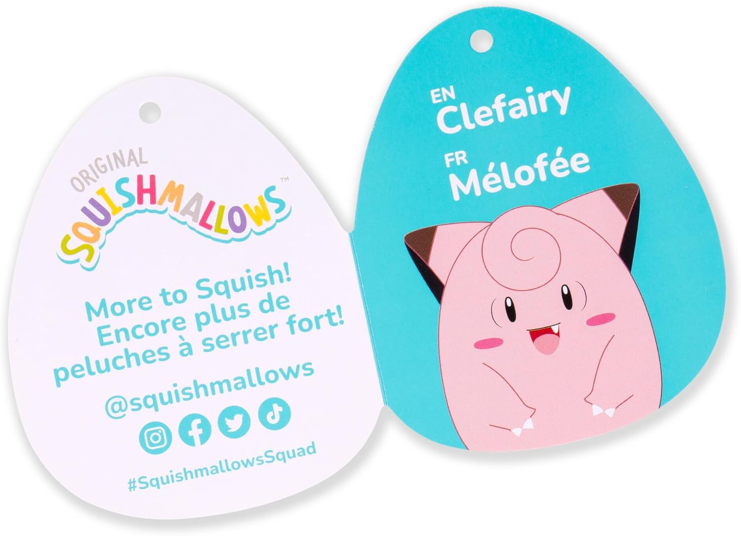 Squishmallows Plush Figure Clefairy 25 Cm