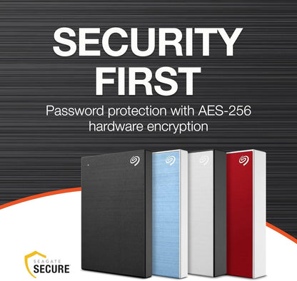 Seagate One Touch, 5TB, Password activated hardware encryption, portable external hard drive, PC, Notebook & Mac, USB 3.0, Black (STKZ5000400)
