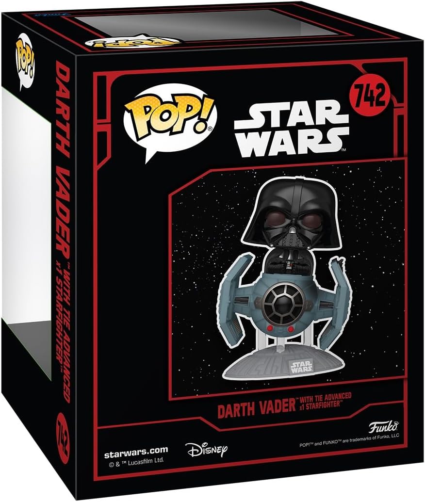 Funko Pop! Rides Deluxe: Star Wars Darkside - TIE Advanced X1 With Darth Vader - Collectable Vinyl Figure - Gift Idea - Official Merchandise - Toys for Kids & Adults - Movies Fans