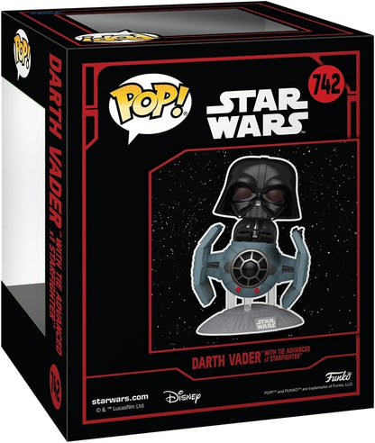 Funko Pop! Rides Deluxe: Star Wars Darkside - TIE Advanced X1 With Darth Vader - Collectable Vinyl Figure - Gift Idea - Official Merchandise - Toys for Kids & Adults - Movies Fans