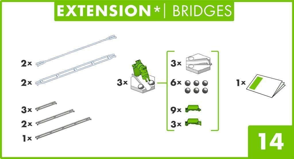 Ravensburger GraviTrax Bridges Expansion Pack Add On Extension Accessory - Marble Run and Construction Toy For Kids Age 8 Years and Up - STEM