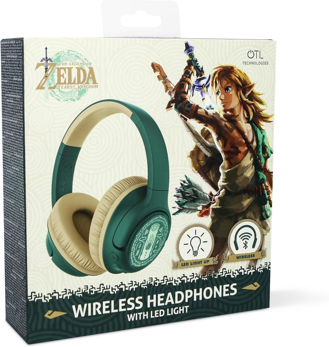 OTL Technologies ZD1143 Legend of Zelda LED Light Up Foldable Wireless Headphones Green