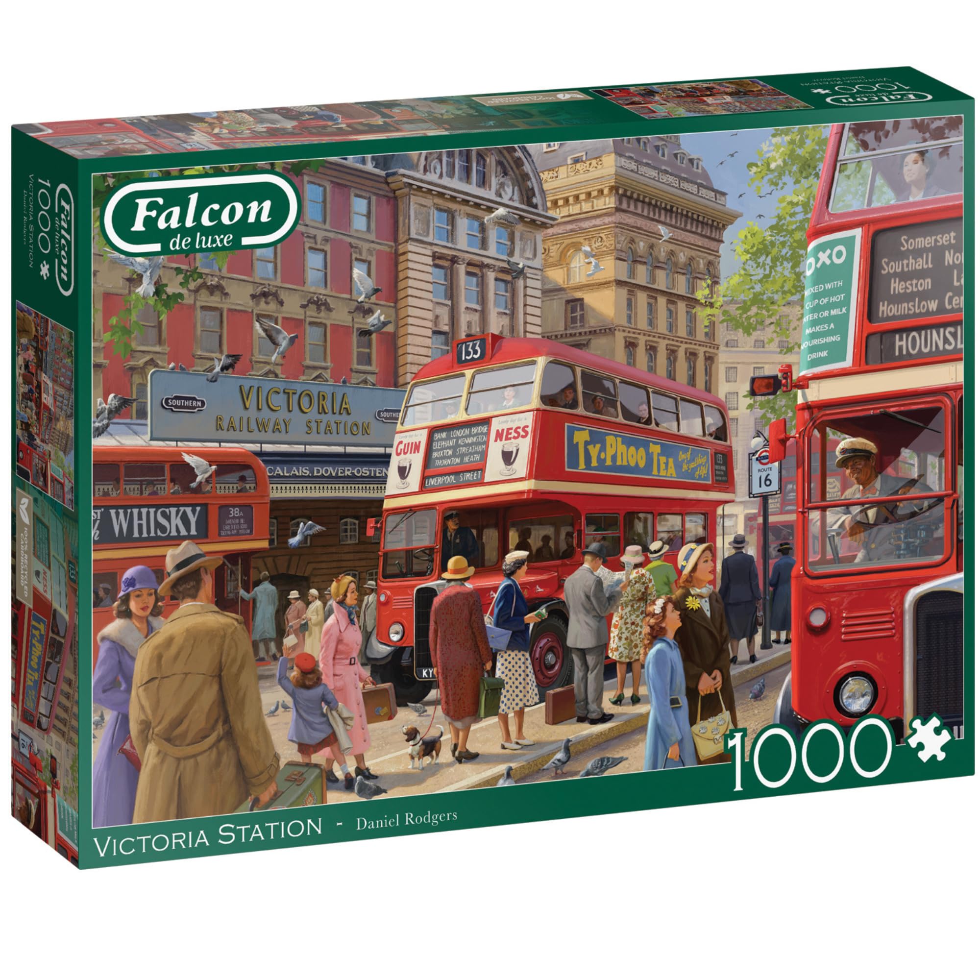 Jumbo 1110500244 Victoria Station-1000 stukjes Puzzel Puzzle, blau/lila