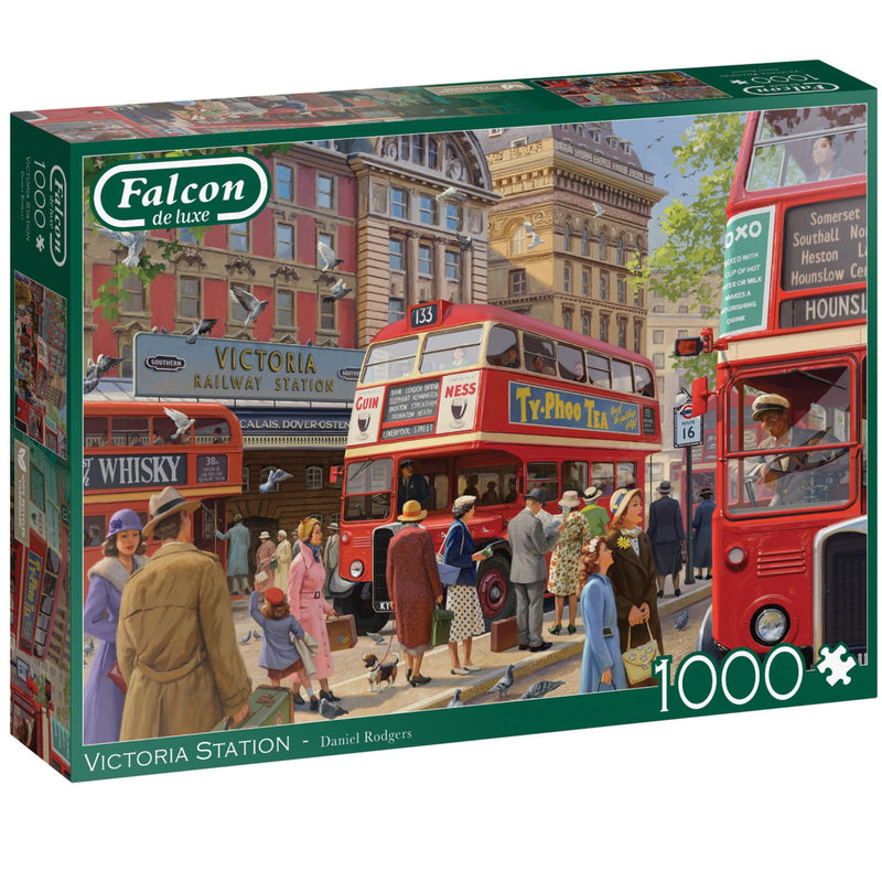 Jumbo 1110500244 Victoria Station-1000 stukjes Puzzel Puzzle, blau/lila