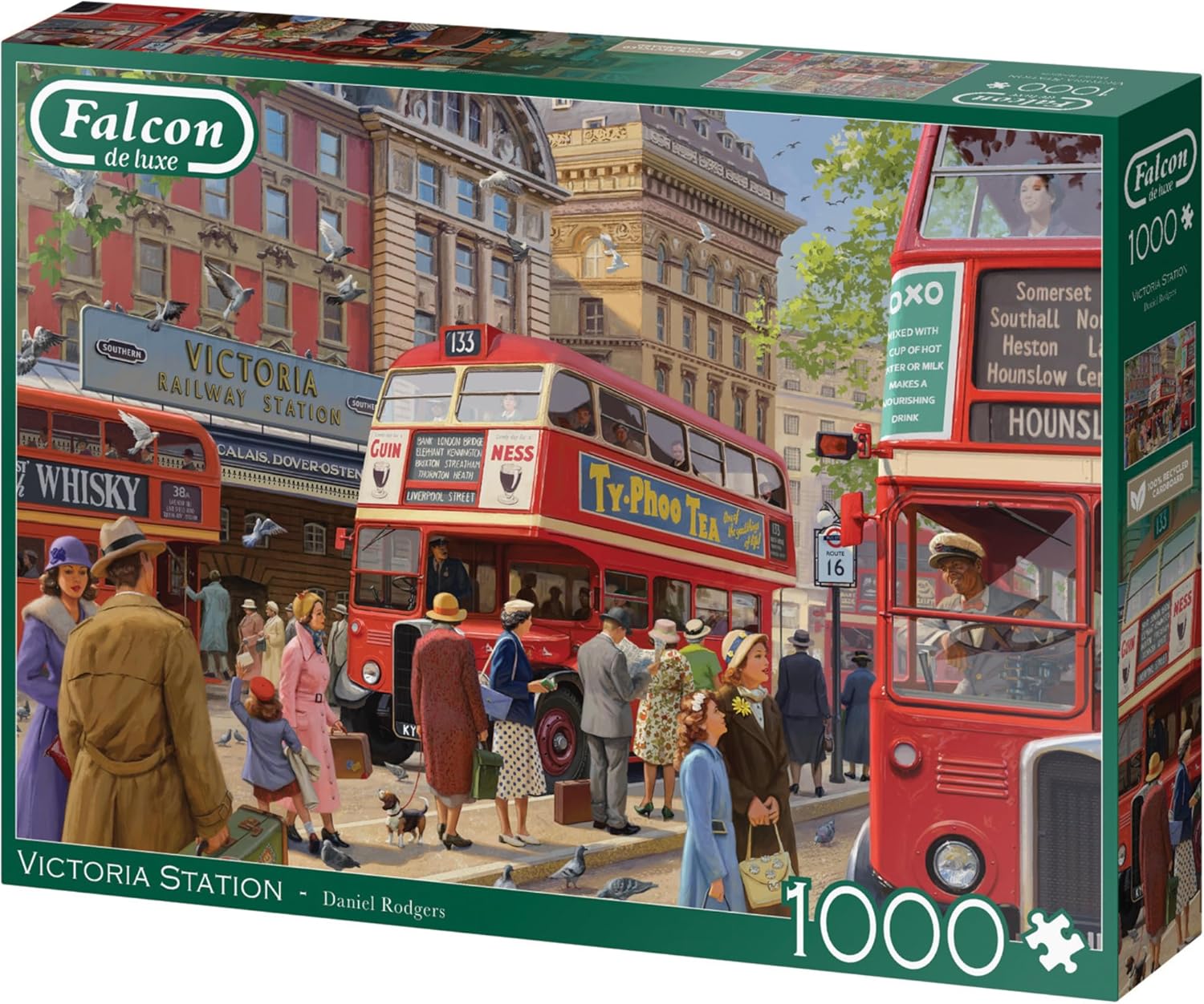 Jumbo 1110500244 Victoria Station-1000 stukjes Puzzel Puzzle, blau/lila