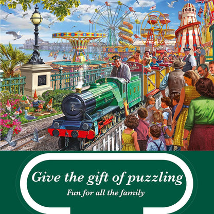 Jumbo 1110500251 Fun at The Seaside-1000 stukjes Puzzel Puzzle, blau/lila