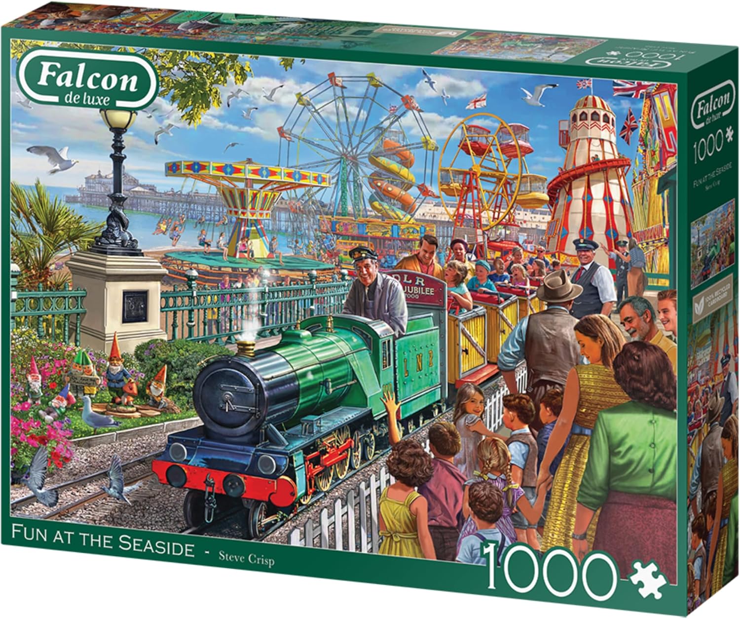 Jumbo 1110500251 Fun at The Seaside-1000 stukjes Puzzel Puzzle, blau/lila