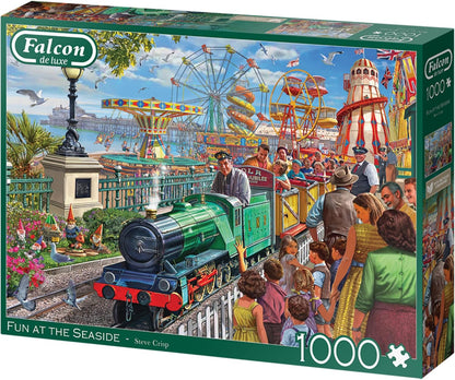 Jumbo 1110500251 Fun at The Seaside-1000 stukjes Puzzel Puzzle, blau/lila