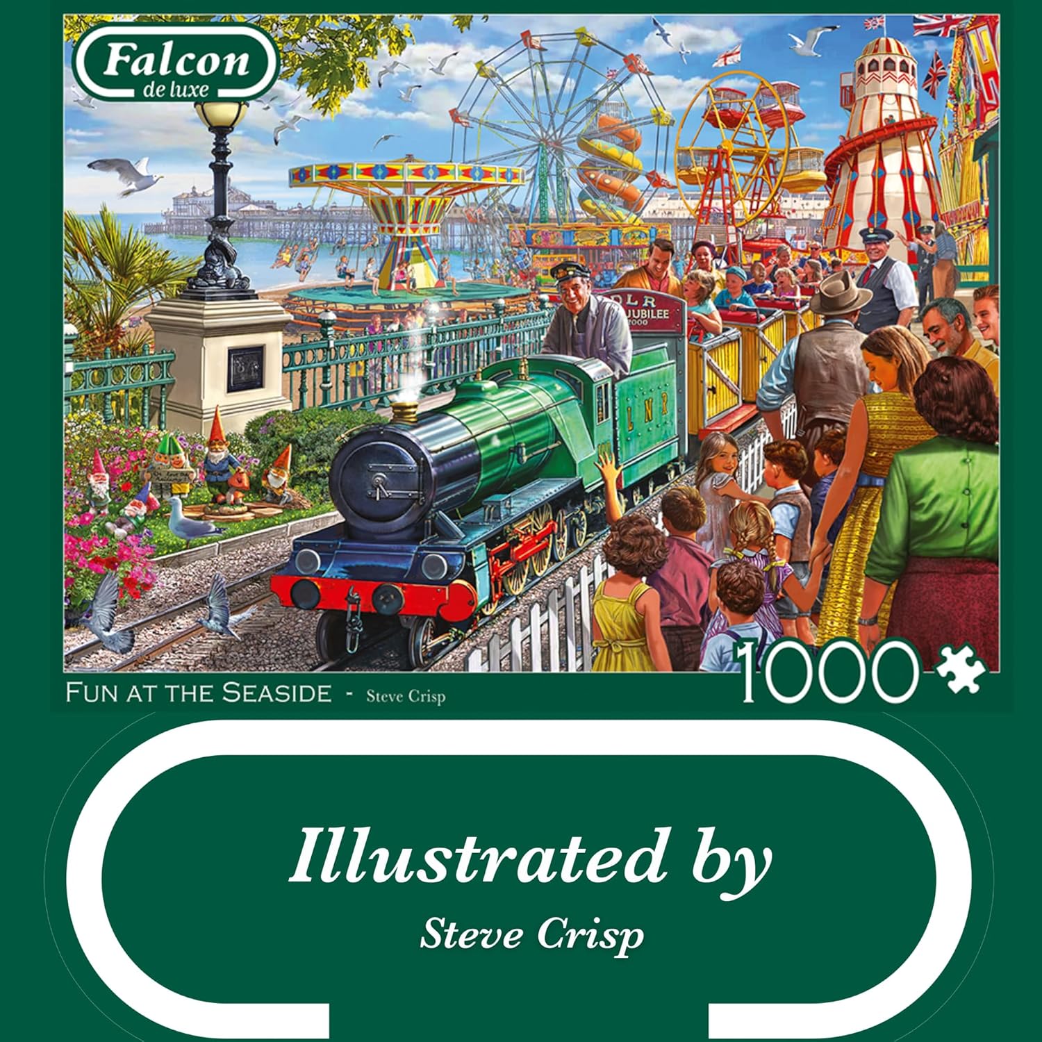 Jumbo 1110500251 Fun at The Seaside-1000 stukjes Puzzel Puzzle, blau/lila