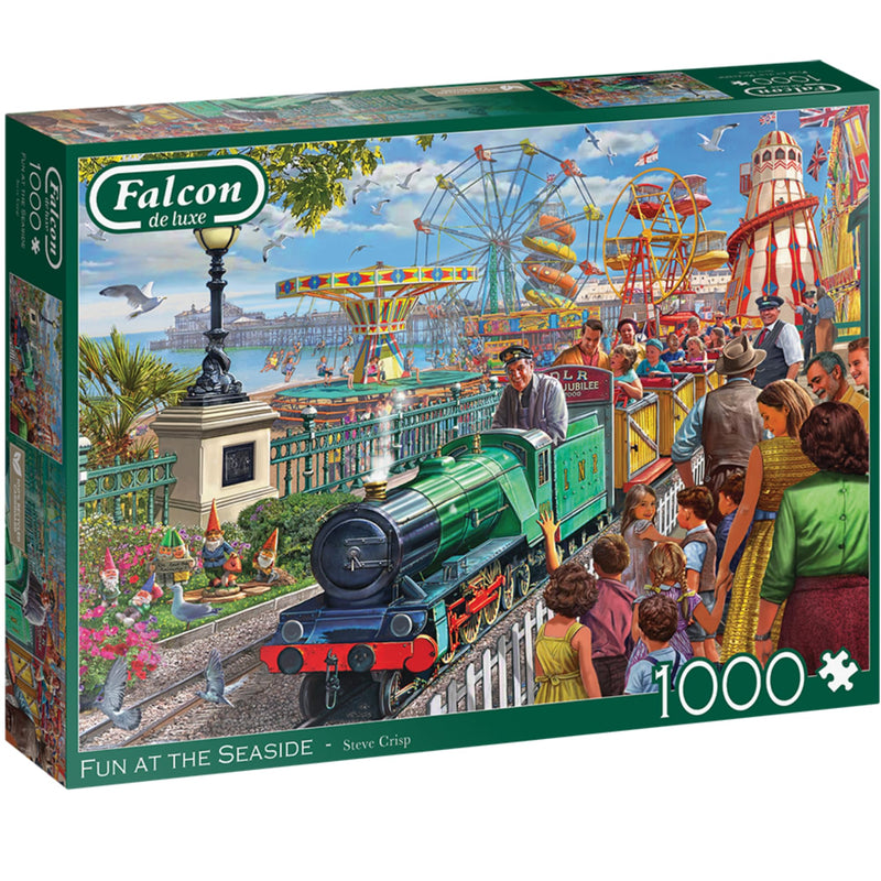 Jumbo 1110500251 Fun at The Seaside-1000 stukjes Puzzel Puzzle, blau/lila