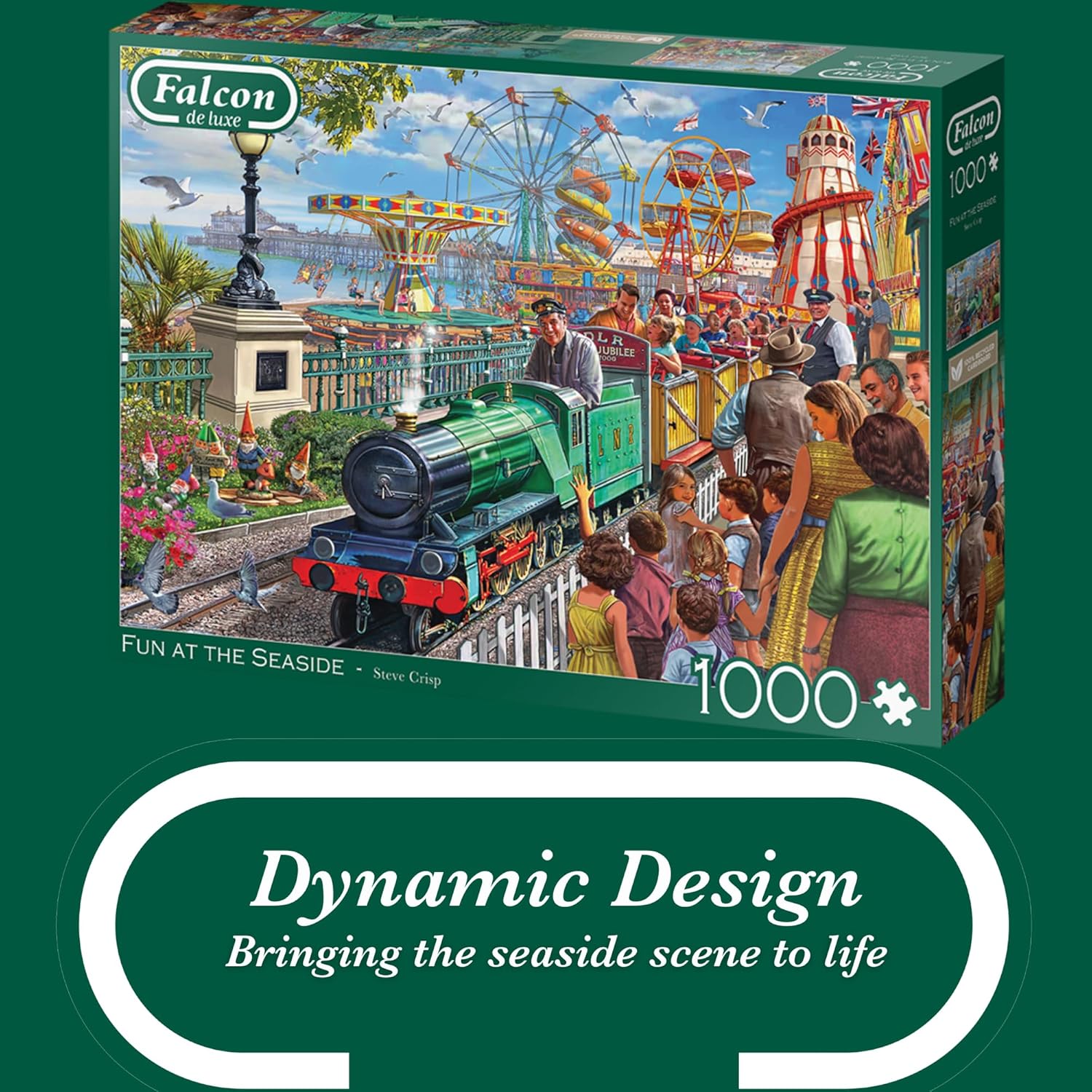 Jumbo 1110500251 Fun at The Seaside-1000 stukjes Puzzel Puzzle, blau/lila