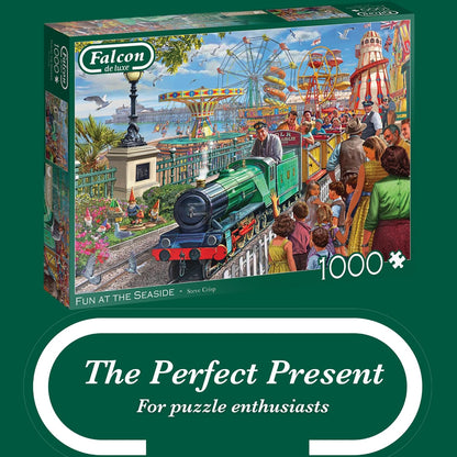 Jumbo 1110500251 Fun at The Seaside-1000 stukjes Puzzel Puzzle, blau/lila