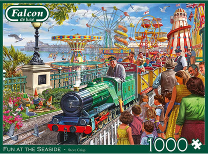 Jumbo 1110500251 Fun at The Seaside-1000 stukjes Puzzel Puzzle, blau/lila