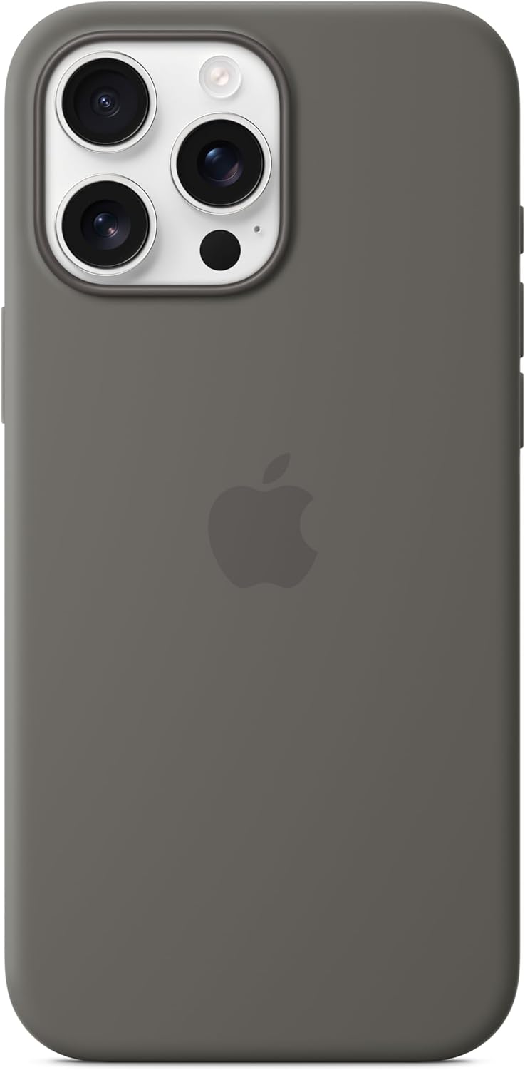 Apple - Back Cover For Mobile Phone - Magsafe Compatibility - Silicone - Stone Grey - For Iphone 16 Pro Max