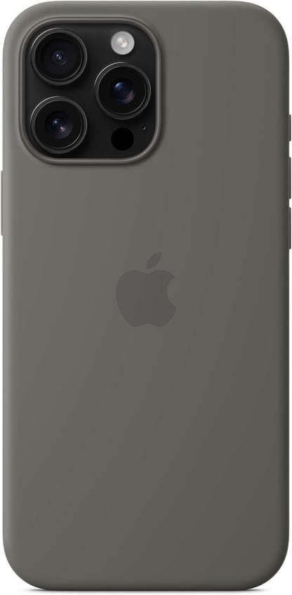 Apple - Back Cover For Mobile Phone - Magsafe Compatibility - Silicone - Stone Grey - For Iphone 16 Pro Max
