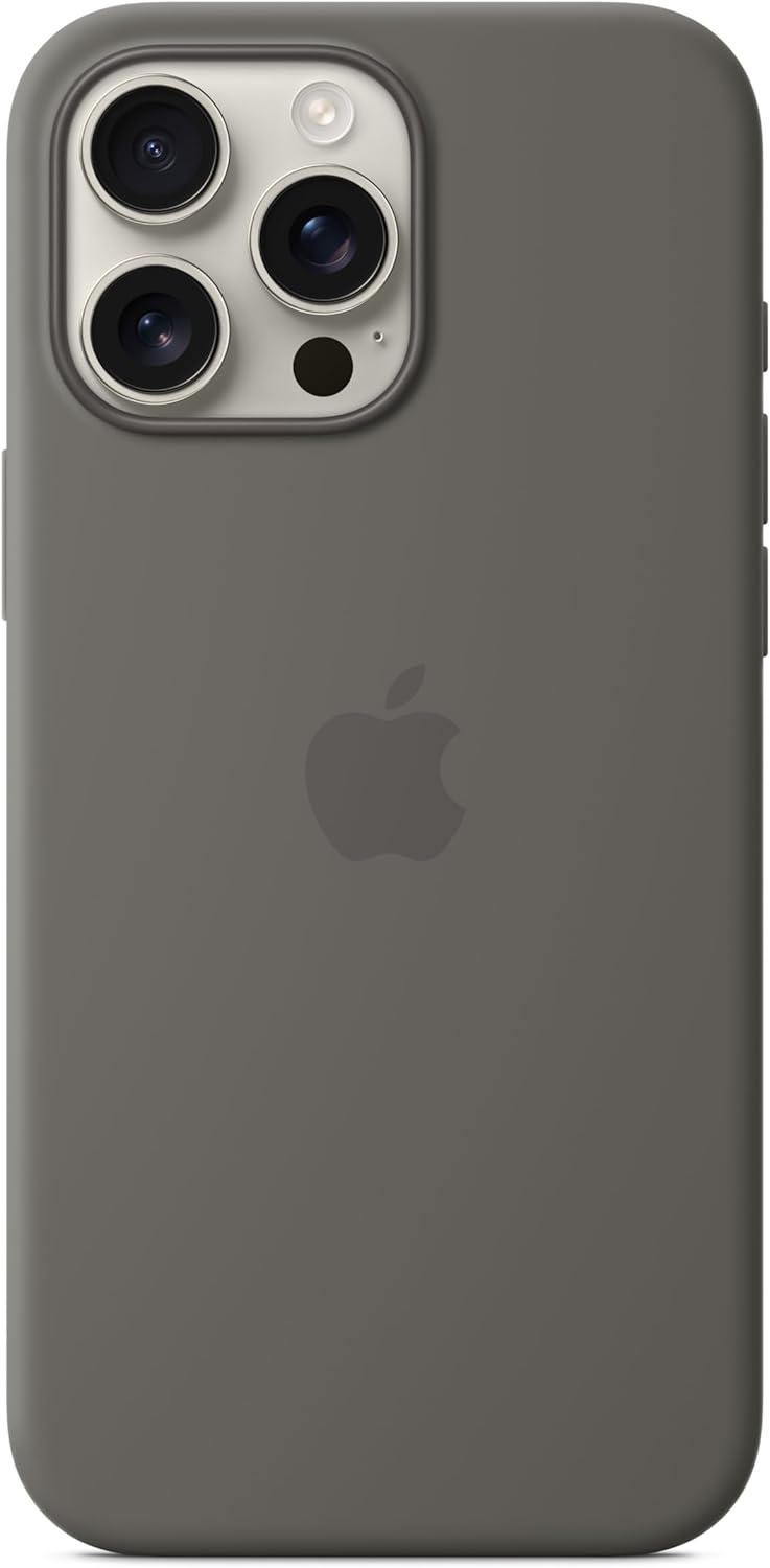 Apple - Back Cover For Mobile Phone - Magsafe Compatibility - Silicone - Stone Grey - For Iphone 16 Pro Max