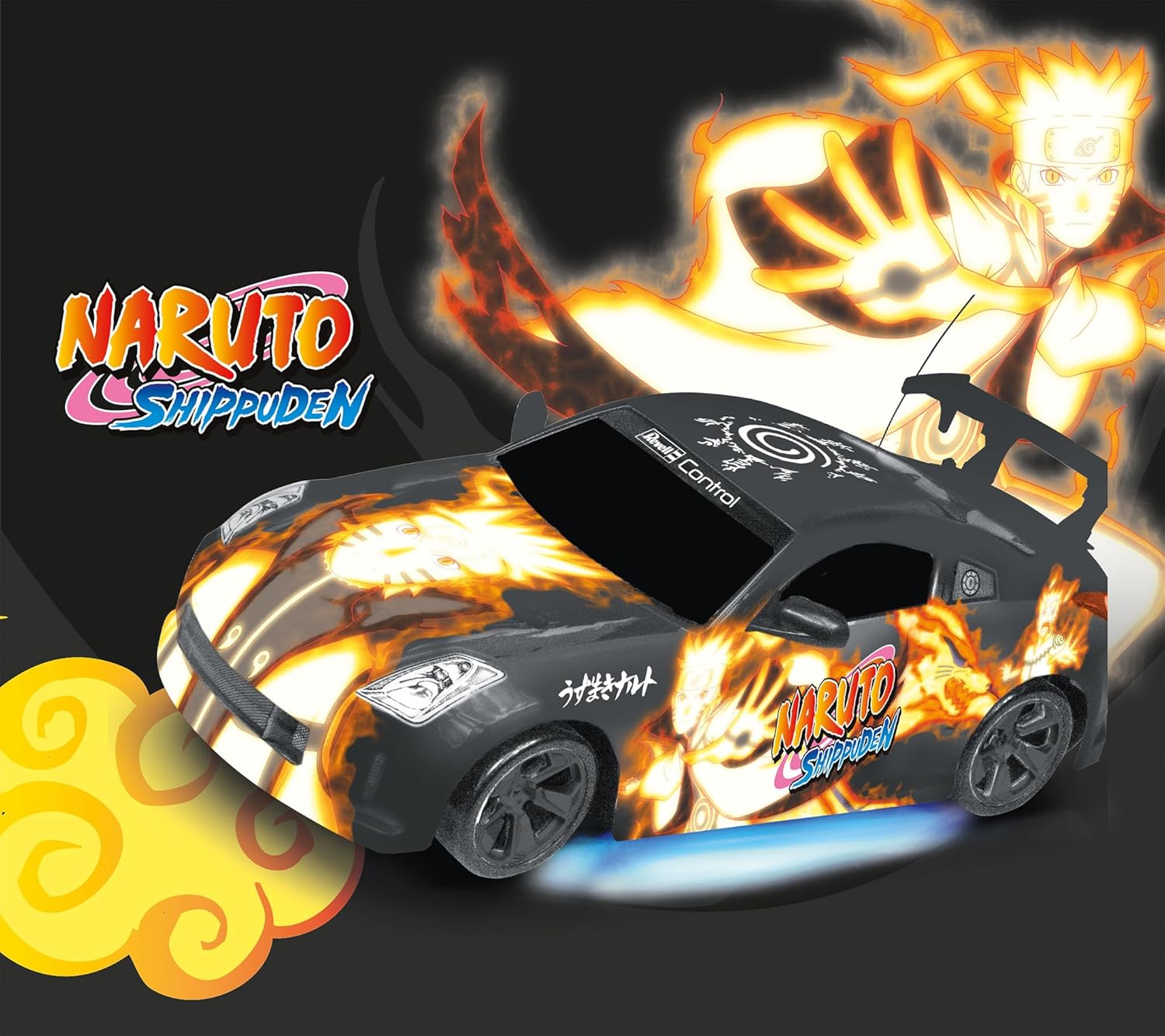Revell RC I Naruto Itasha Drift Car I Allradantrieb und Drift-Reifen I Robuste thermogeformte Karosserie I Stilvolle LED-Bodenbeleuchtung I Zwei Reifensätze für Drift und Rennsport