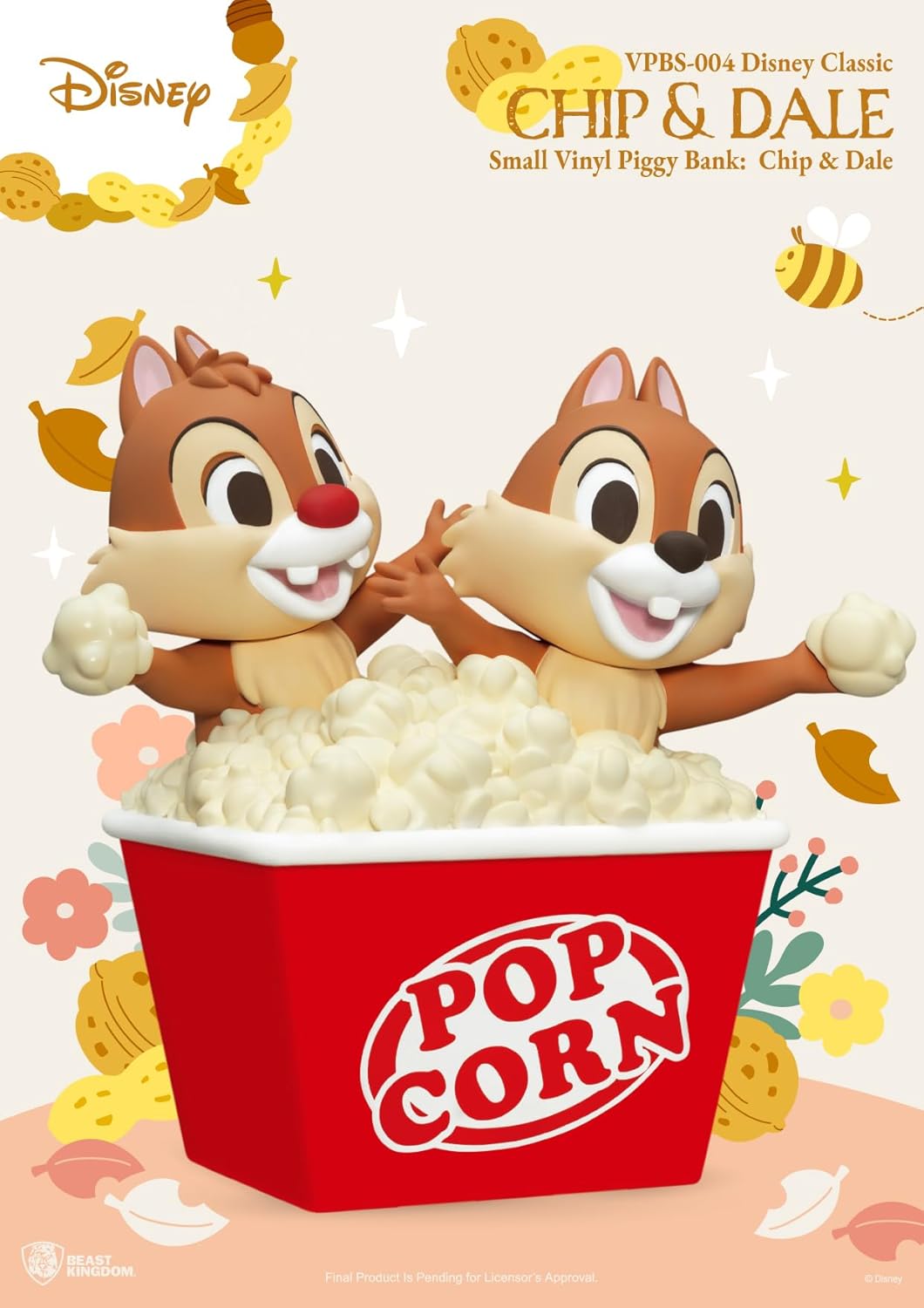 Disney Classic Chip & Dale VPBS-004 Small Vinyl Piggy Bank