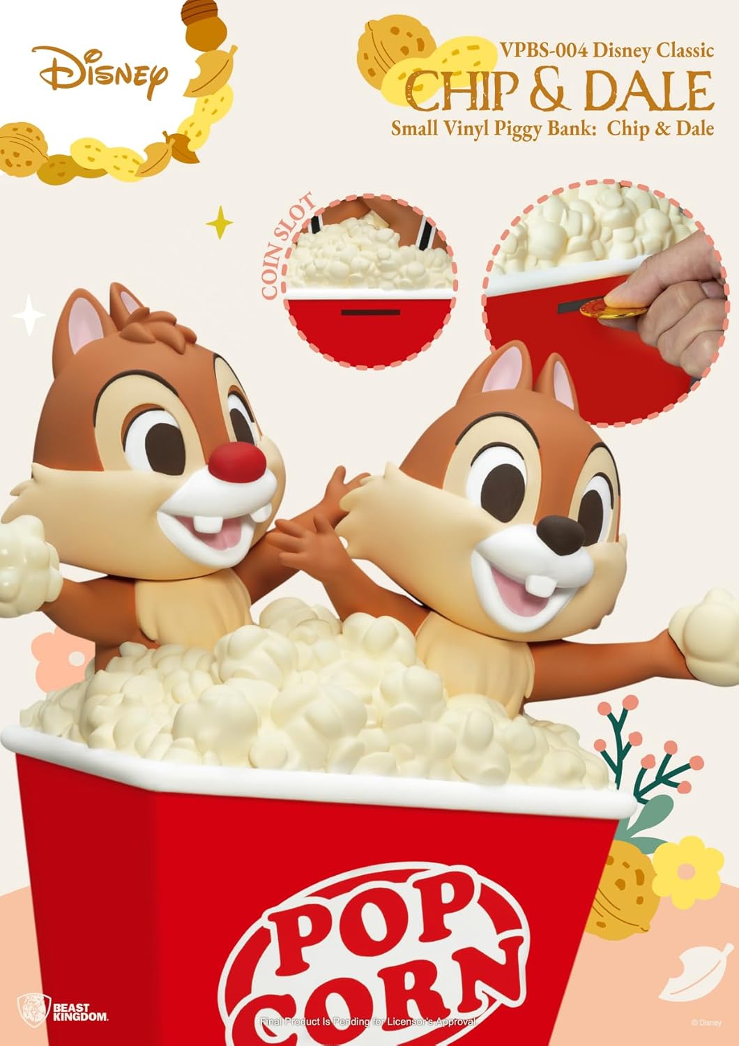 Disney Classic Chip & Dale VPBS-004 Small Vinyl Piggy Bank