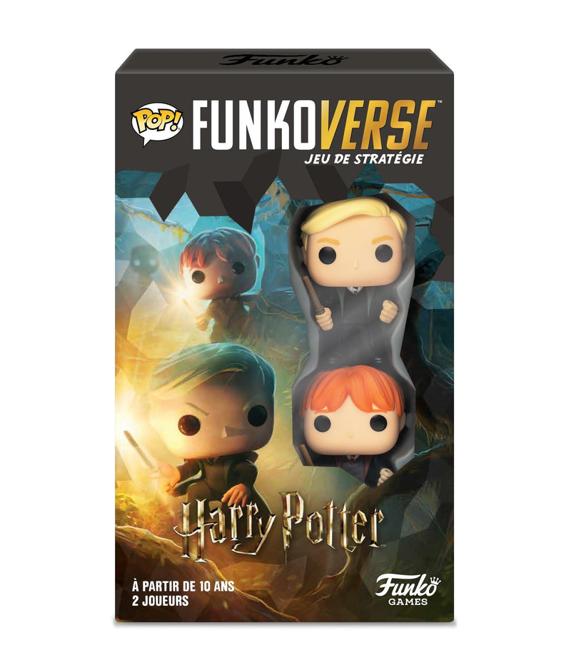 Funko Games Funkoverse Harry Potter - French Version - Board Game - Draco Malfoy And Ron Weasley - 3'' (7.6 Cm) POP! - Light Strategy Board Game For Children & Adults (Ages 10+) - Gift Idea