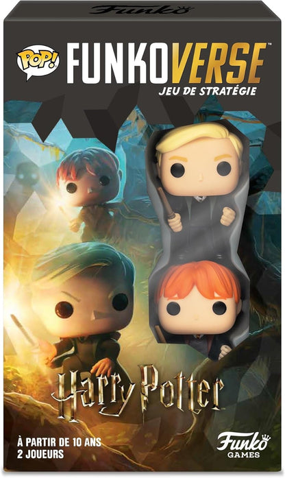 Funko Games Funkoverse Harry Potter - French Version - Board Game - Draco Malfoy And Ron Weasley - 3'' (7.6 Cm) POP! - Light Strategy Board Game For Children & Adults (Ages 10+) - Gift Idea