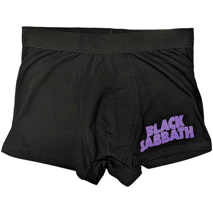 Rock Off officially licensed products Black Sabbath 'Wavy Logo' (Black) Unisex Boxer Shorts