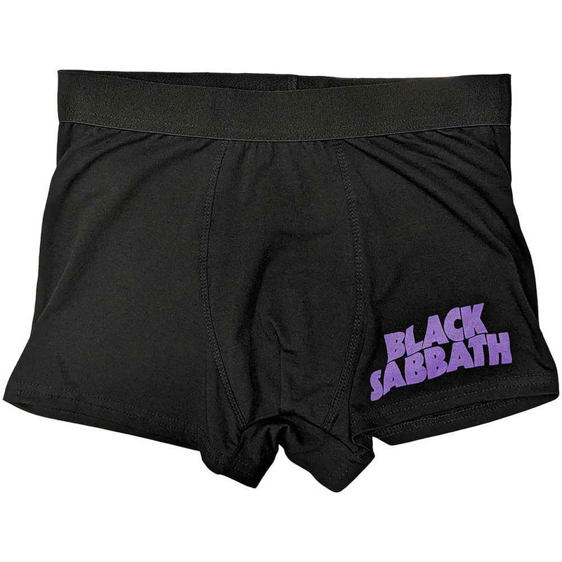 Rock Off officially licensed products Black Sabbath 'Wavy Logo' (Black) Unisex Boxer Shorts