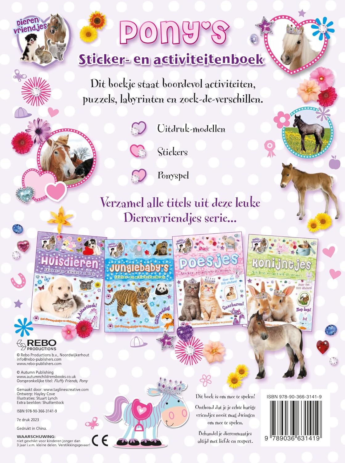 Rebo Publishers - Dierenvriendjes - Pony\`s Sticker- en Activiteitenboek