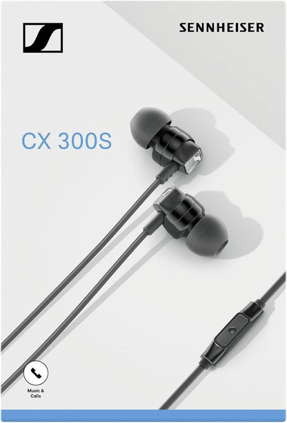 Sennheiser CX 300S In-Ear-Kopfhörer mit Universal Smart Remote ̶̶ Schwarz