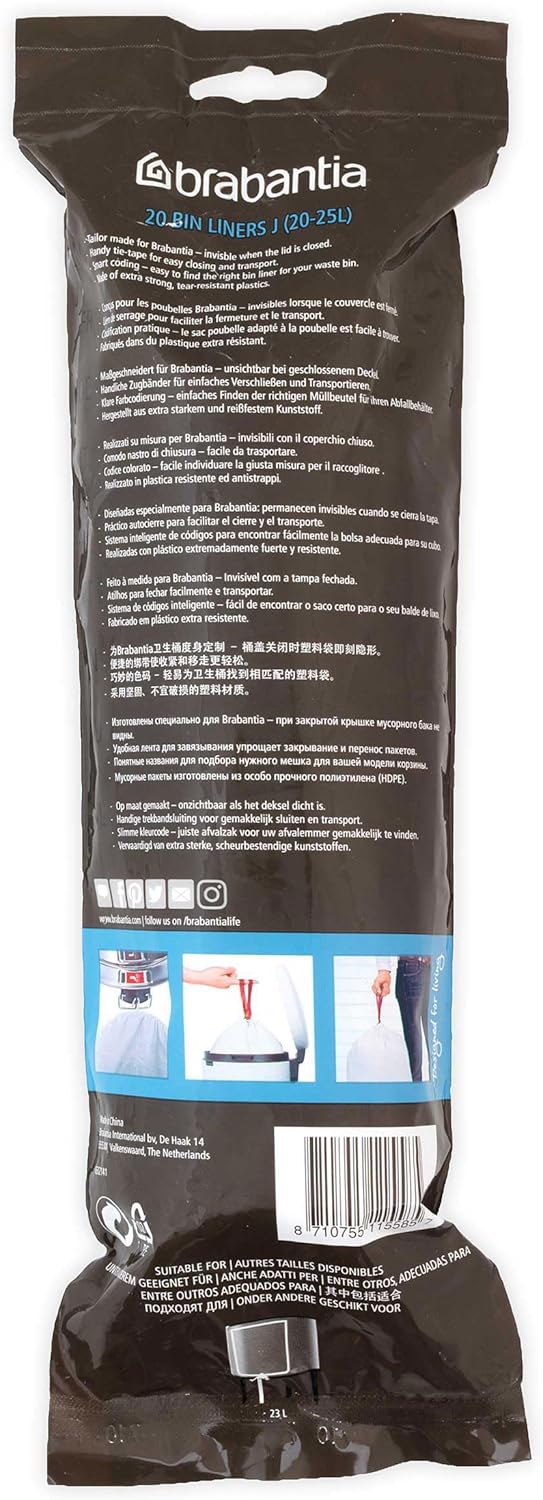 Brabantia Perfectfit Afvalzak ( J ) 20-25L 20 Stuks