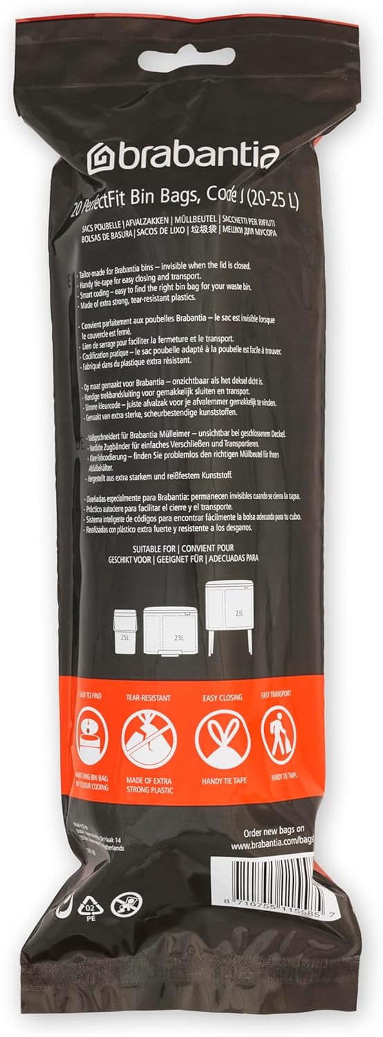 Brabantia Perfectfit Afvalzak ( J ) 20-25L 20 Stuks