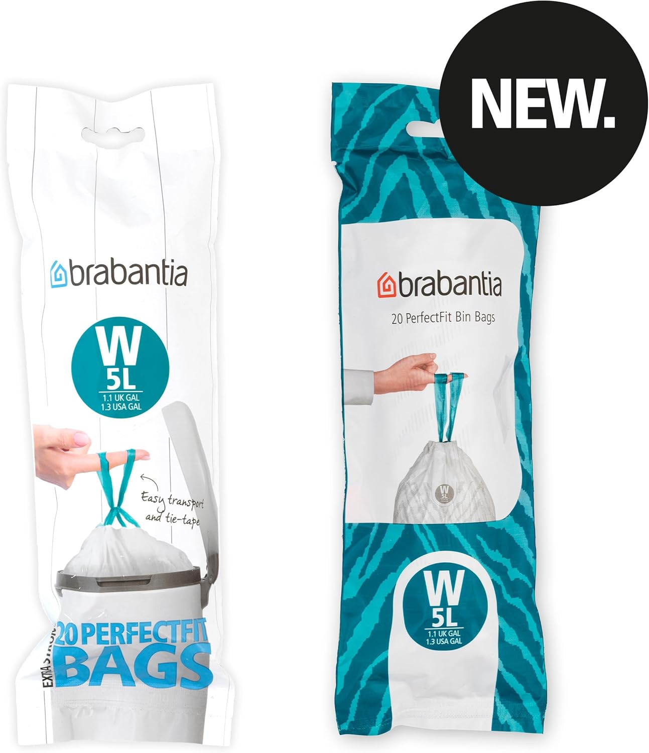 `Brabantia Perfectfit Afvalzak, ( W ) 5L - 20 Stuks`