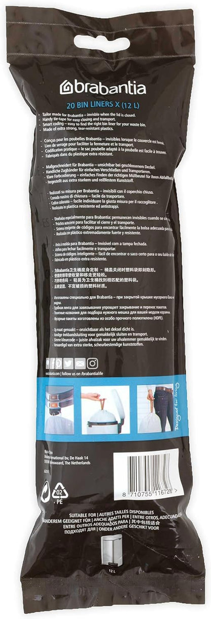 Brabantia PerfectFit Afvalzak ( X ) 10-12L 20 Stuks
